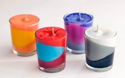آموزش و ایده درست کردن شمع های رنگی زیبا